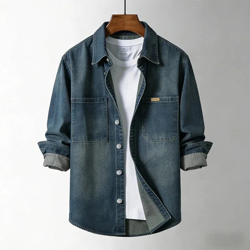 Francisco | Sobrecamisa denim casual para homem