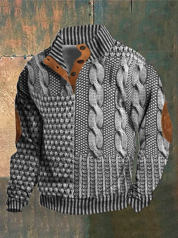 Gavin | Camisola de malha estilo patchwork