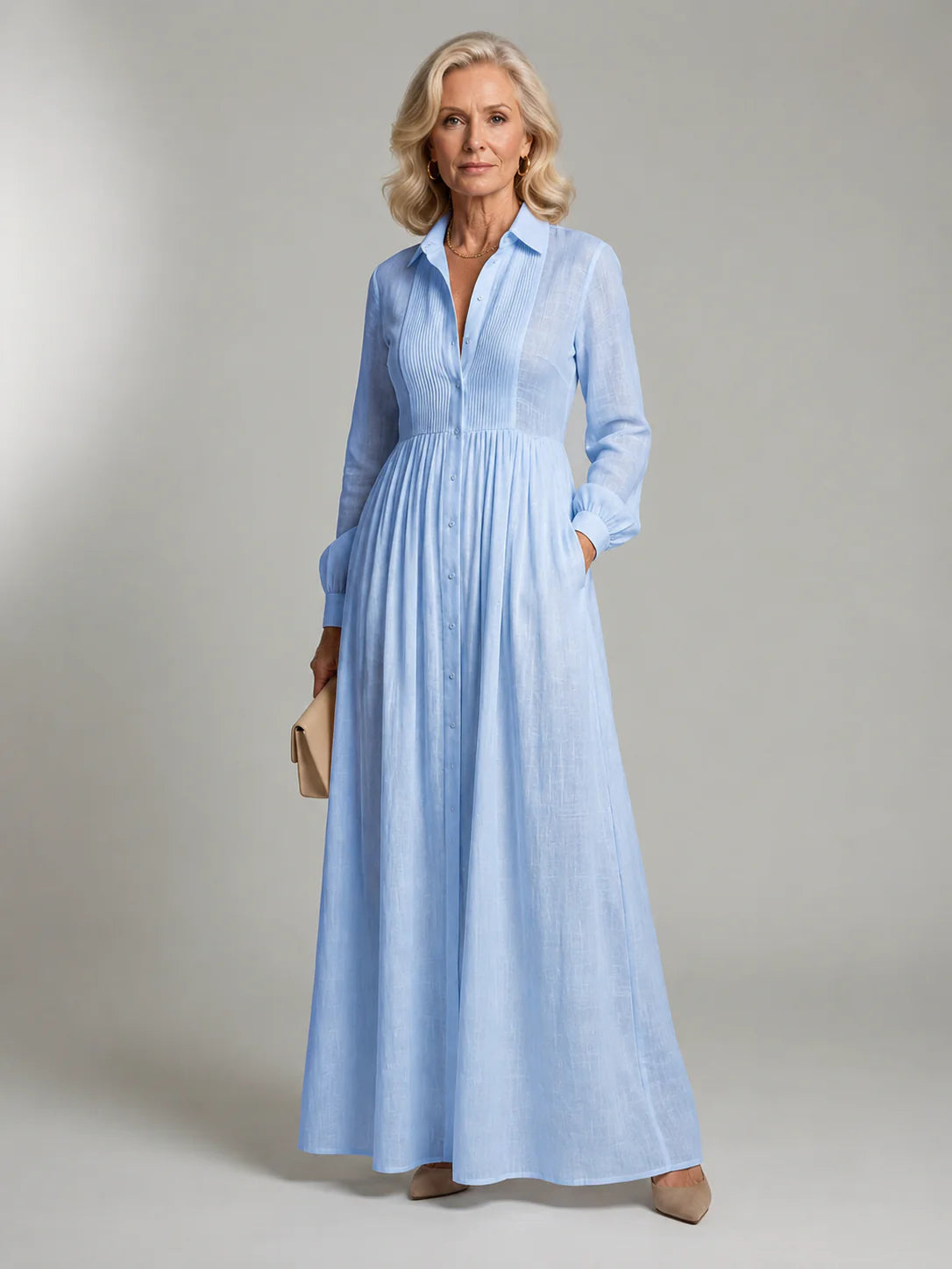 Lioren | Vestido maxi fluido e delicado