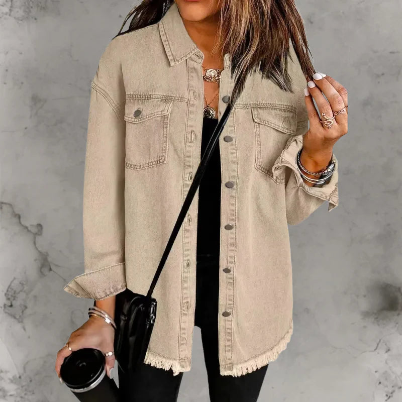 Kian | Casaco denim casual com botões