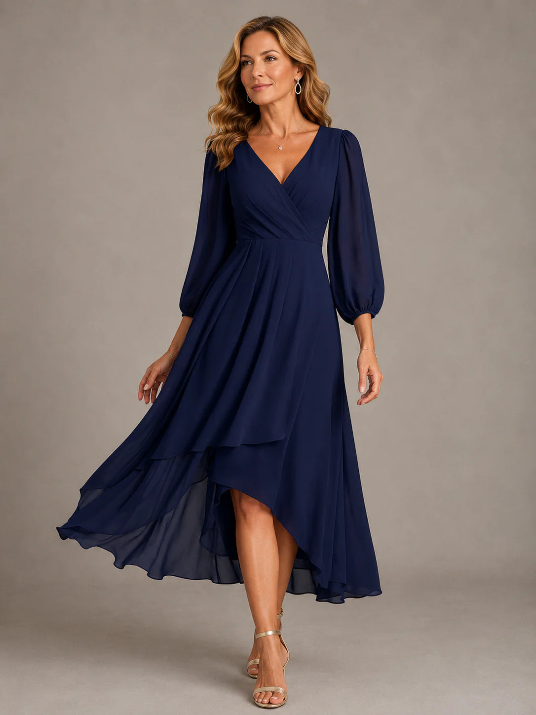 Mia | Vestido longo elegante com decote em V