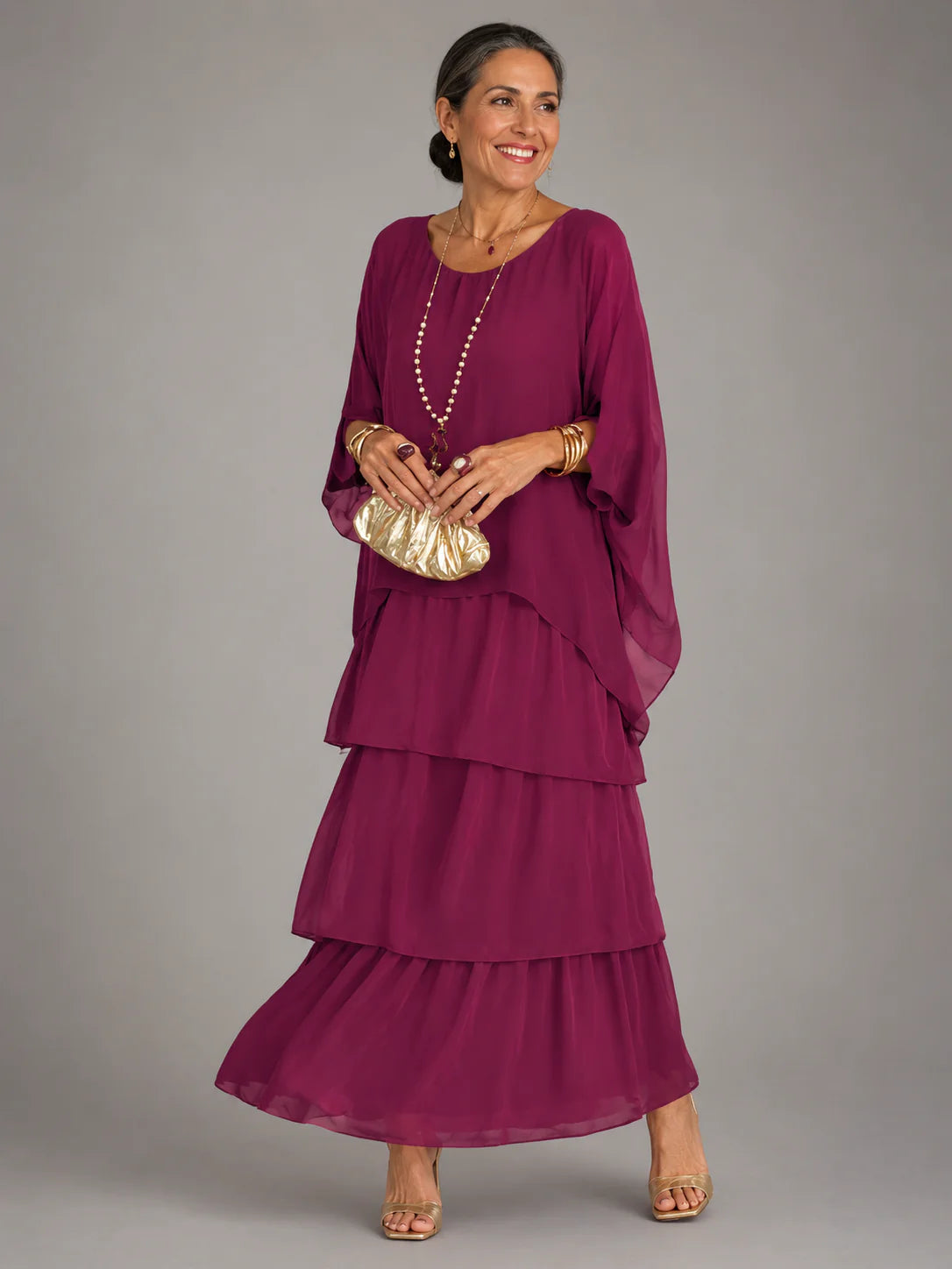 Lara | Vestido maxi elegante e esvoaçante