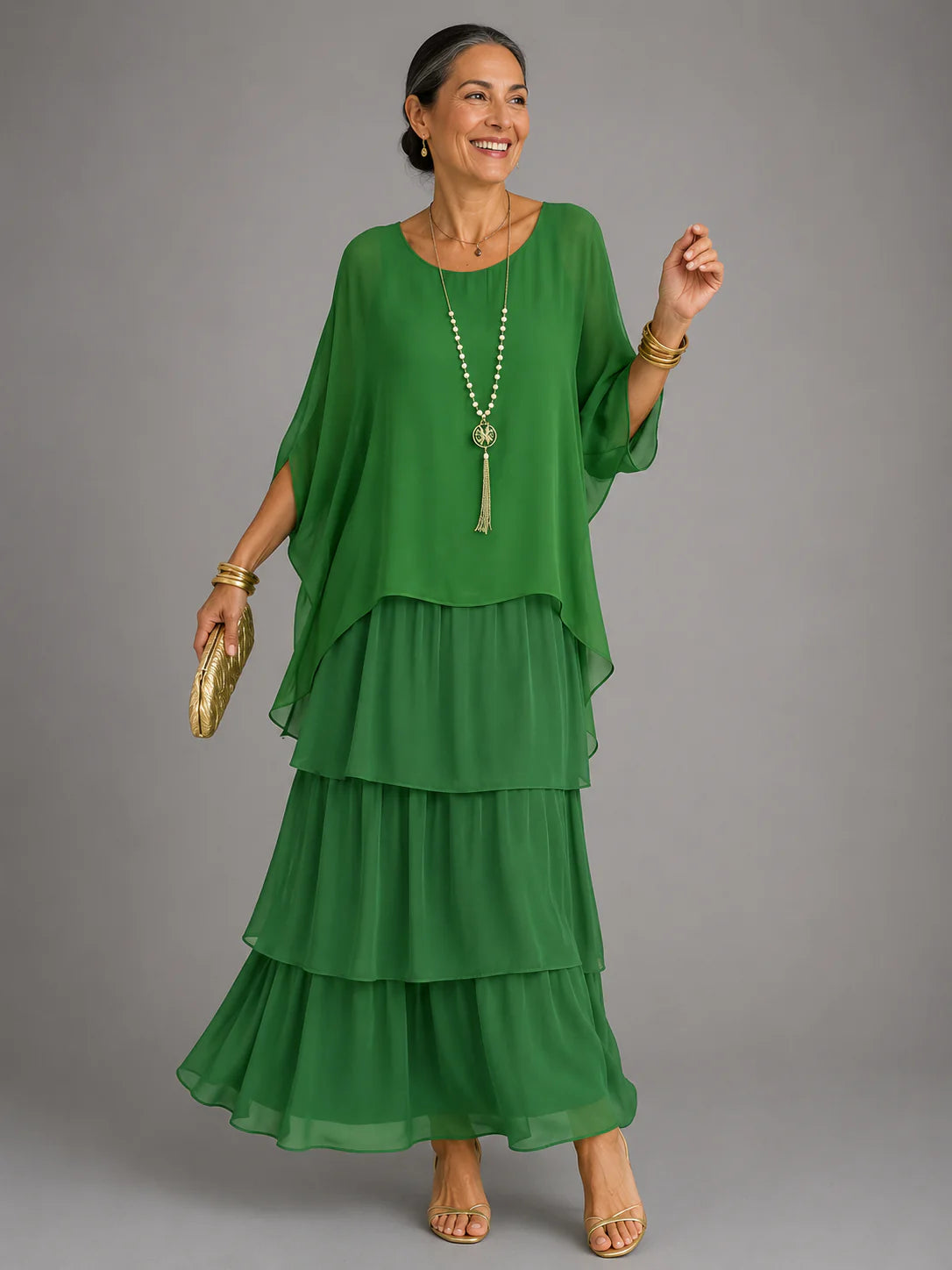 Lara | Vestido maxi elegante e esvoaçante