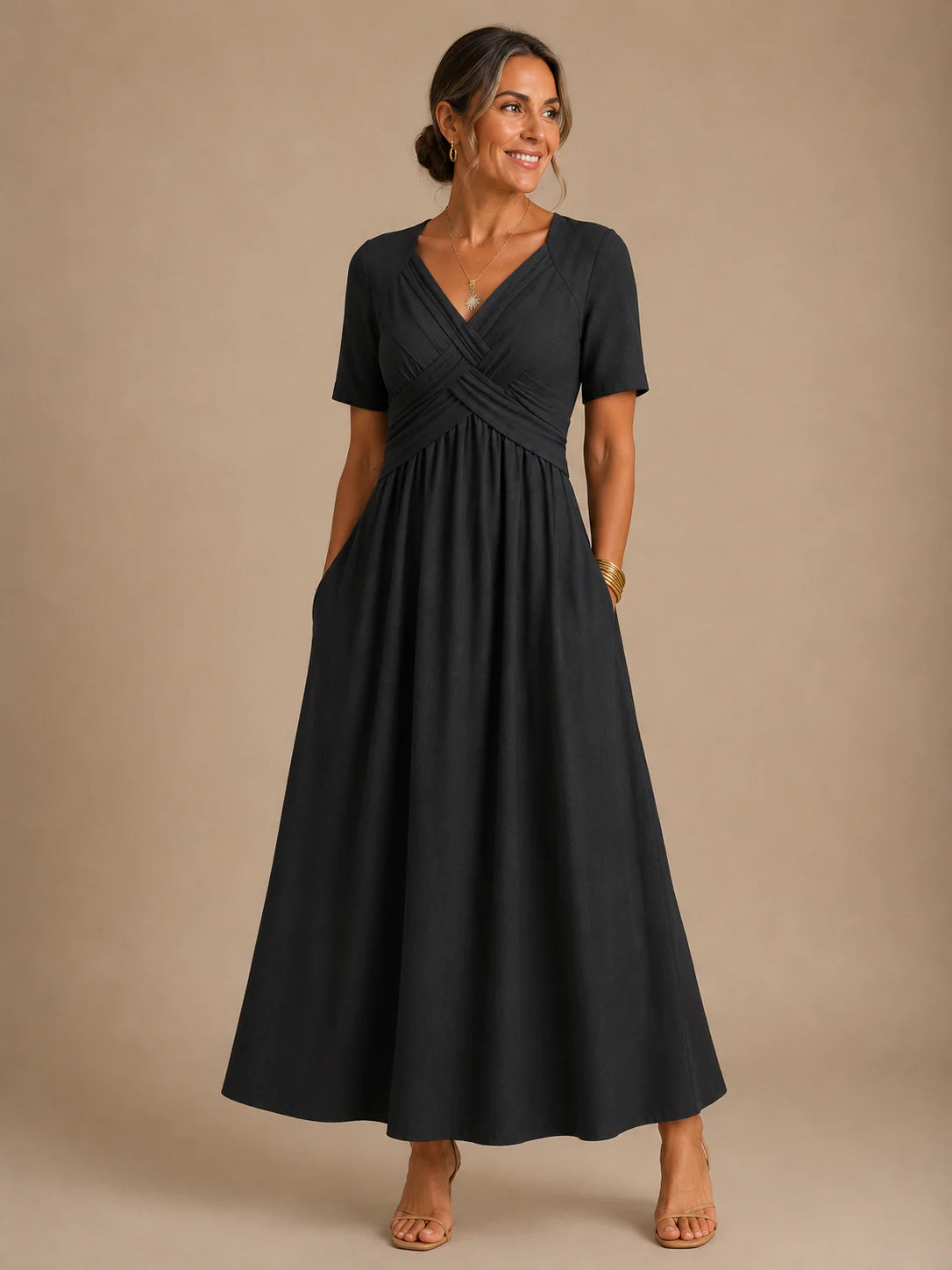 Angeli | Vestido midi elegante