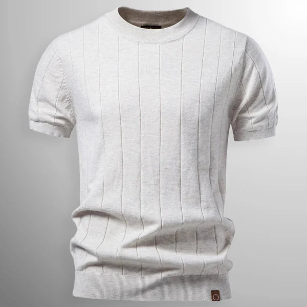 Luca | T-shirt canelada de luxo