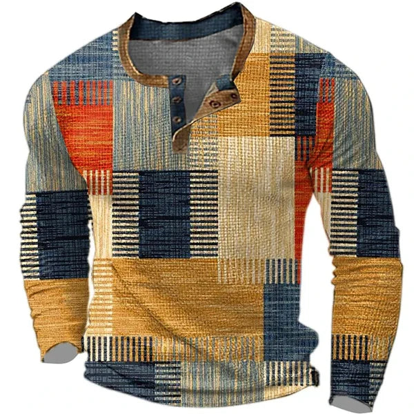 Vicente | Camisola masculina casual de manga comprida