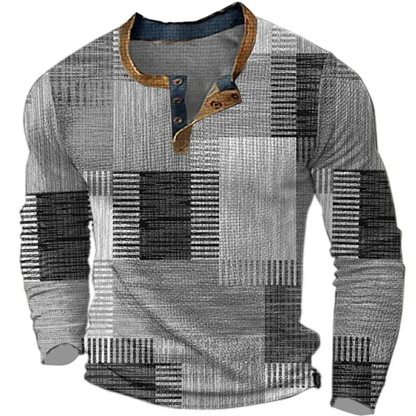 Vicente | Camisola masculina casual de manga comprida
