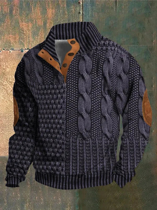 Gavin | Camisola de malha estilo patchwork