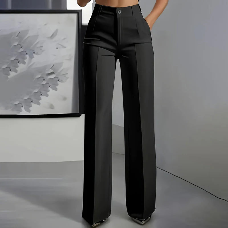 Vivy | Calças Femininas Elegantes de Cintura Alta