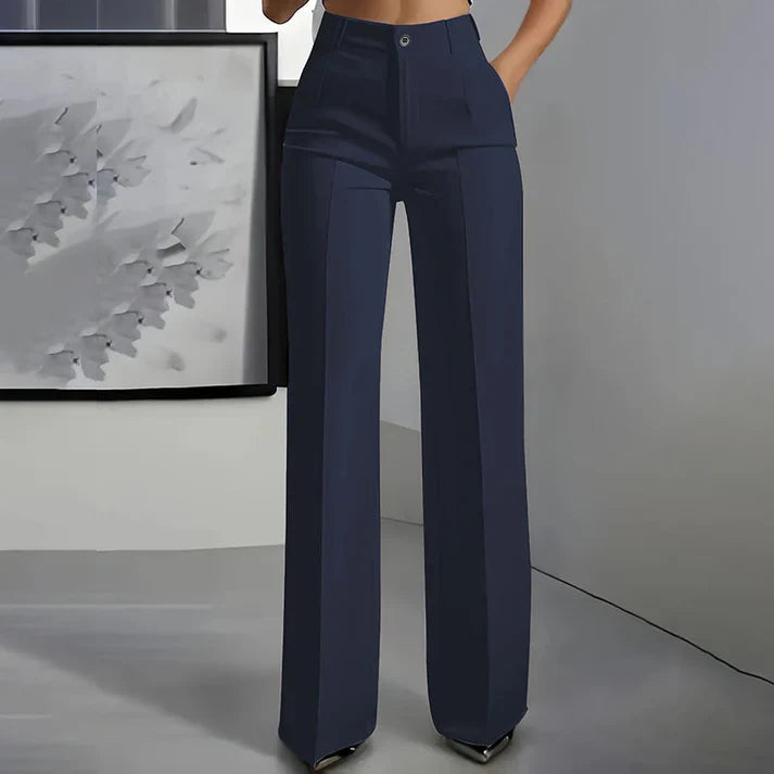 Vivy | Calças Femininas Elegantes de Cintura Alta