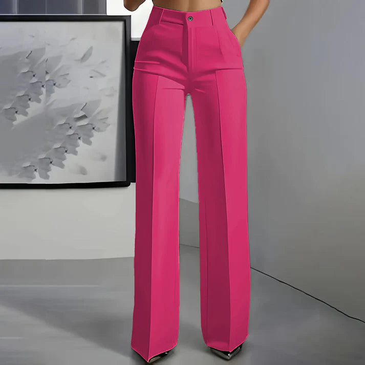 Vivy | Calças Femininas Elegantes de Cintura Alta