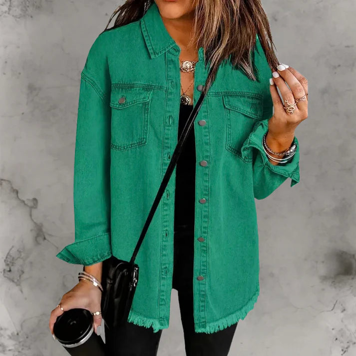 Kian | Casaco denim casual com botões