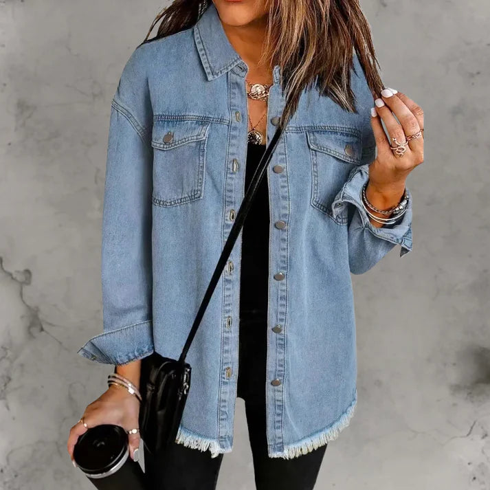 Kian | Casaco denim casual com botões