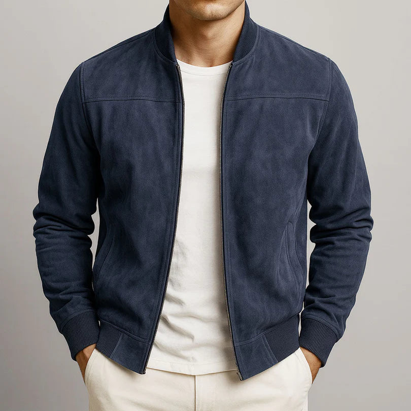 Laurent | Casaco Masculino com Efeito Camurça