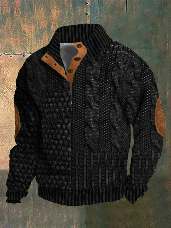 Gavin | Camisola de malha estilo patchwork