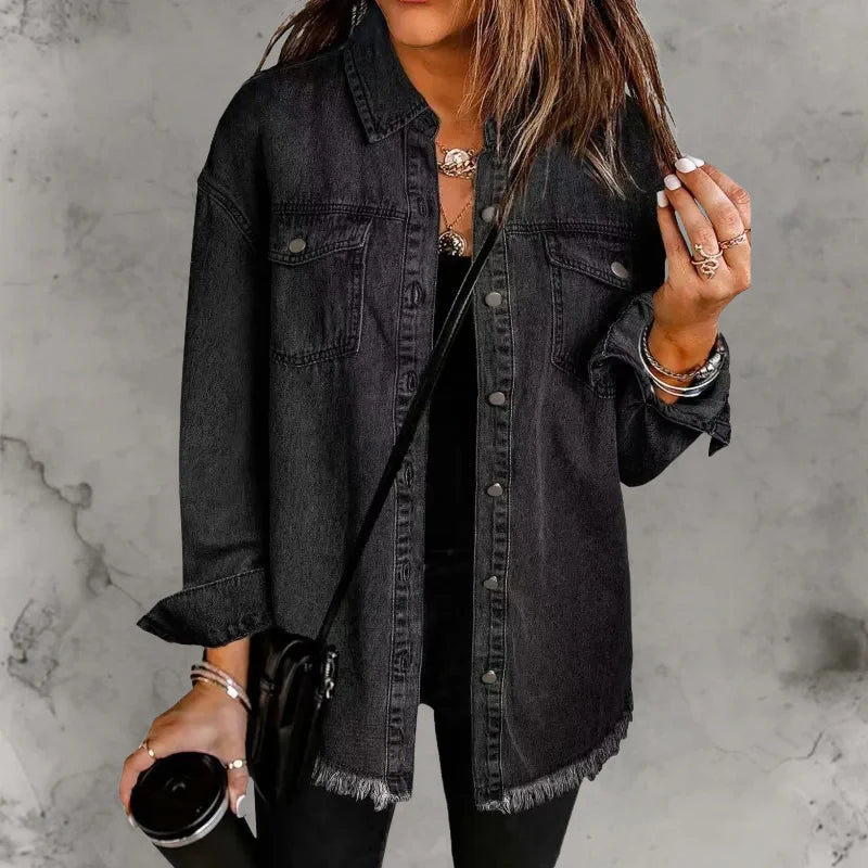 Kian | Casaco denim casual com botões