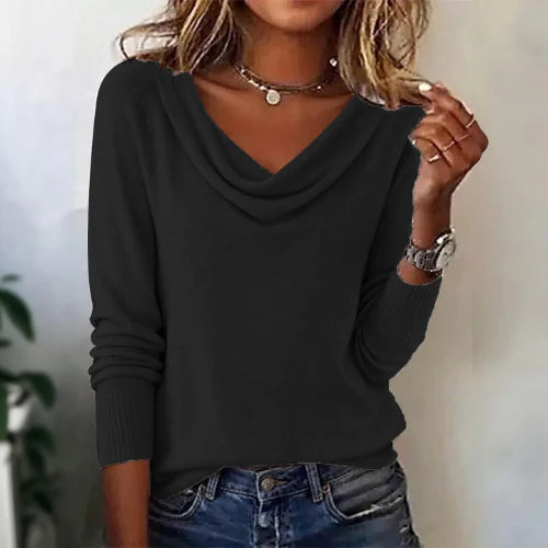 Nina | Camisola com gola e mangas compridas