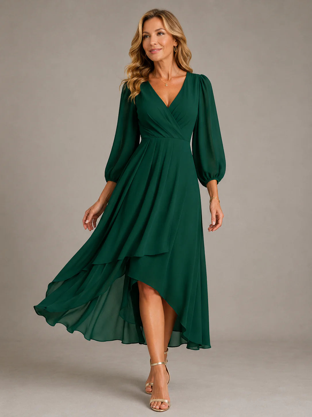 Mia | Vestido longo elegante com decote em V