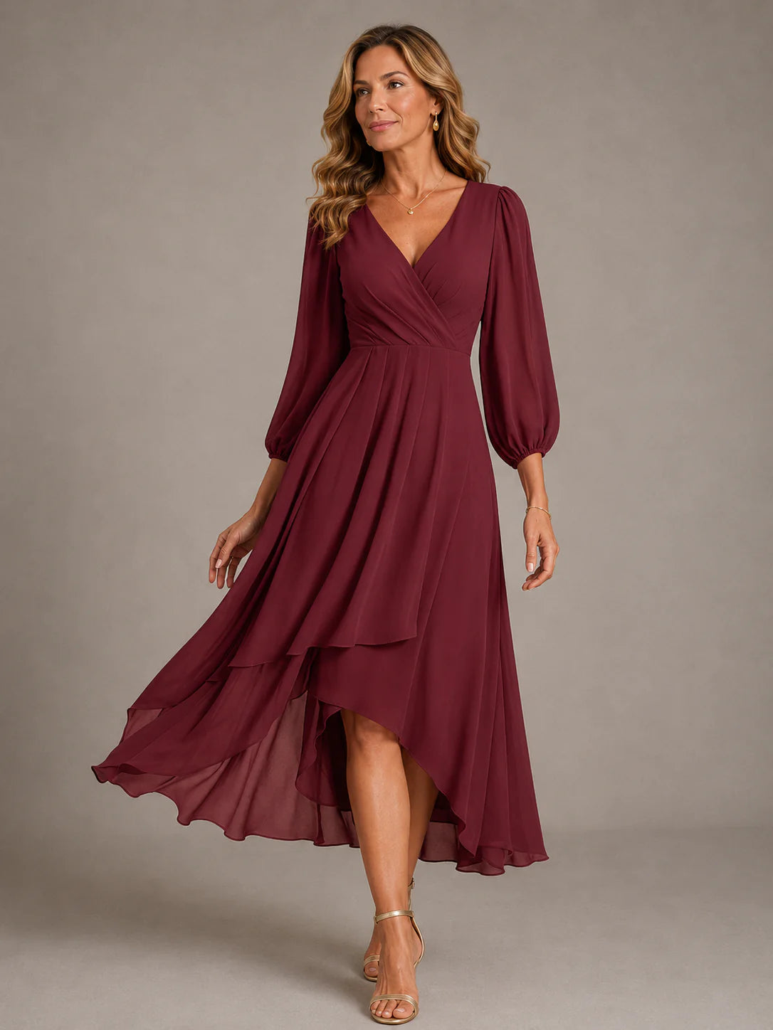 Mia | Vestido longo elegante com decote em V