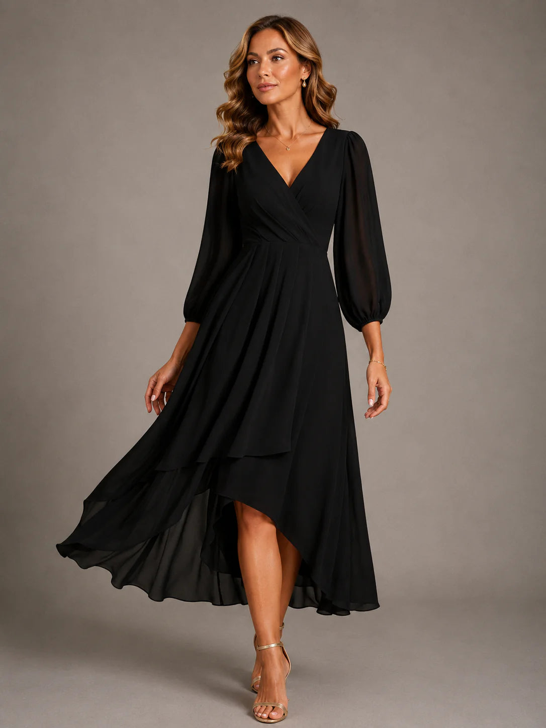 Mia | Vestido longo elegante com decote em V