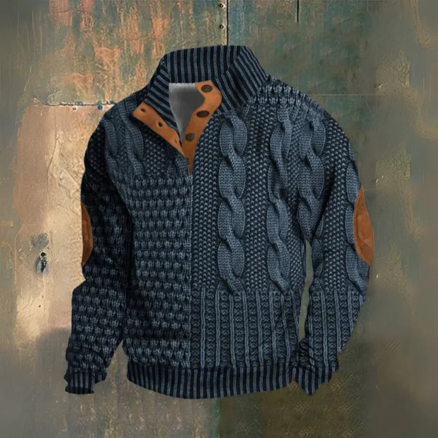 Gavin | Camisola de malha estilo patchwork