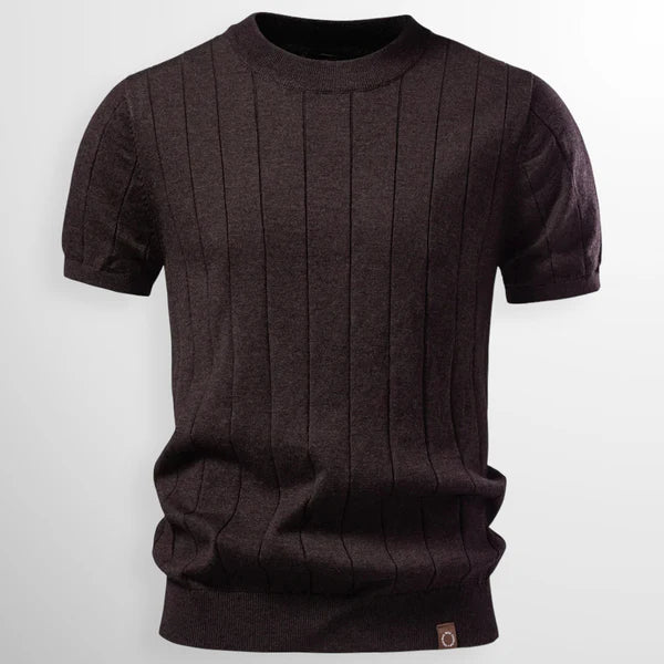 Luca | T-shirt canelada de luxo