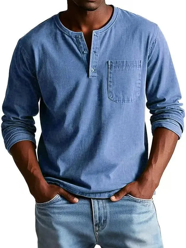 Hudson | Camisola masculina casual de manga comprida