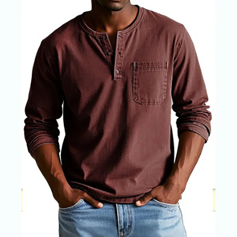 Hudson | Camisola masculina casual de manga comprida