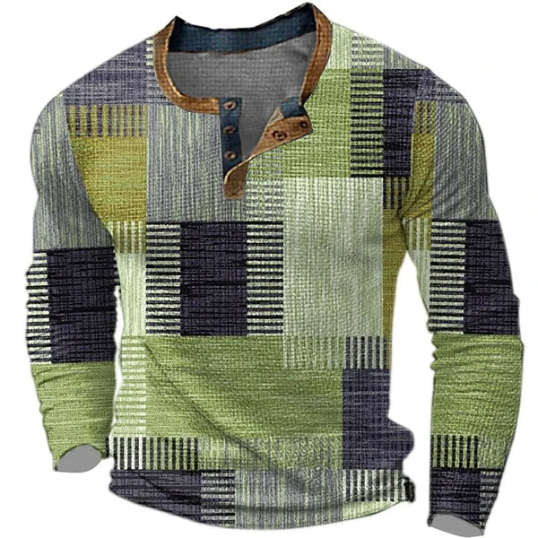 Vicente | Camisola masculina casual de manga comprida