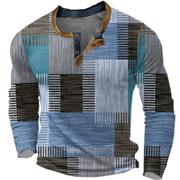 Vicente | Camisola masculina casual de manga comprida