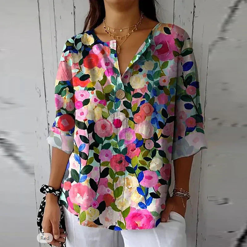 Beatriz | Blusa Floral em Tecido Leve