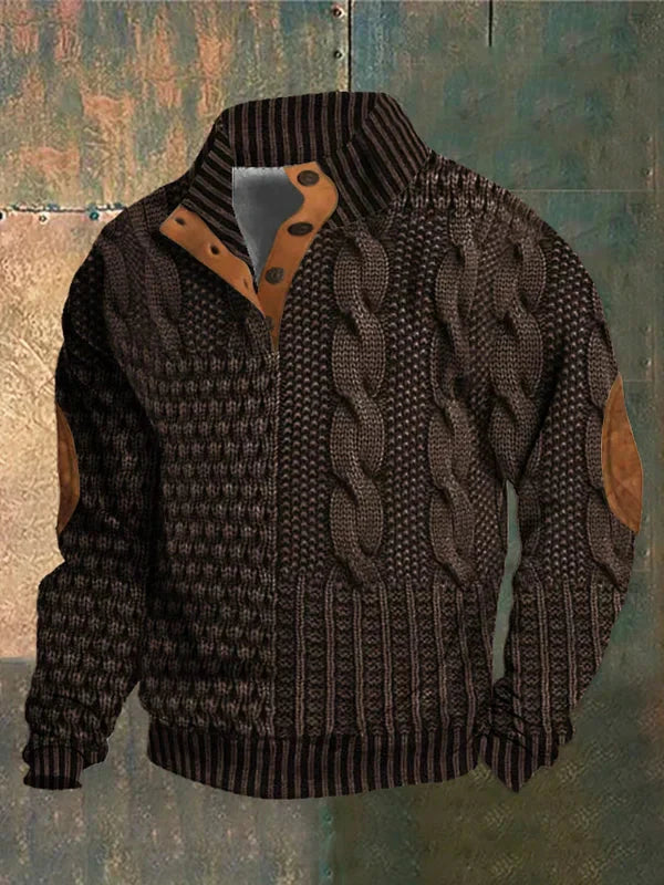 Gavin | Camisola de malha estilo patchwork