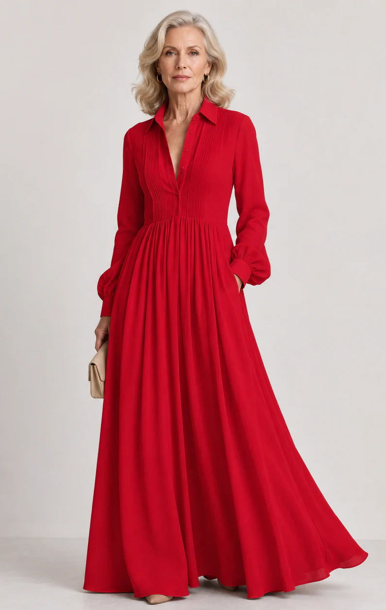 Lioren | Vestido maxi fluido e delicado