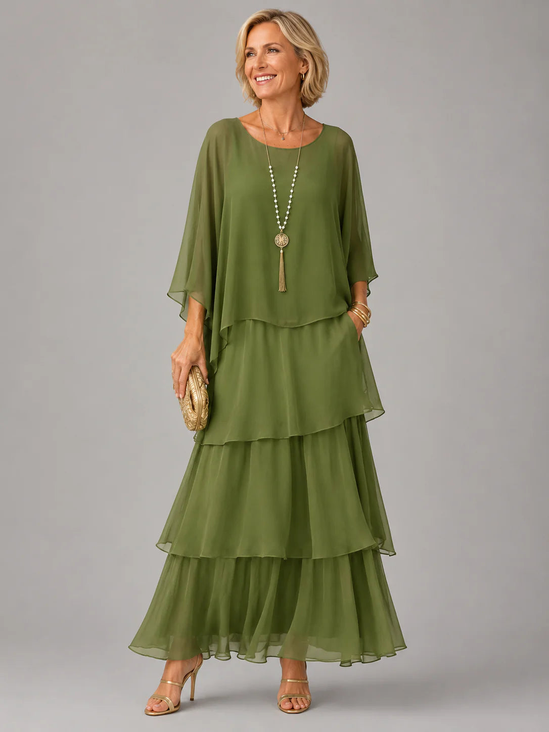 Lara | Vestido maxi elegante e esvoaçante