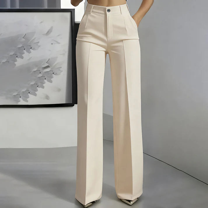 Vivy | Calças Femininas Elegantes de Cintura Alta